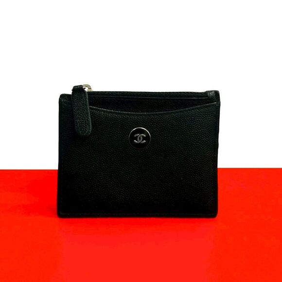 Chanel Coco Mark Mat Caviar Card Case - Picture 1 of 10